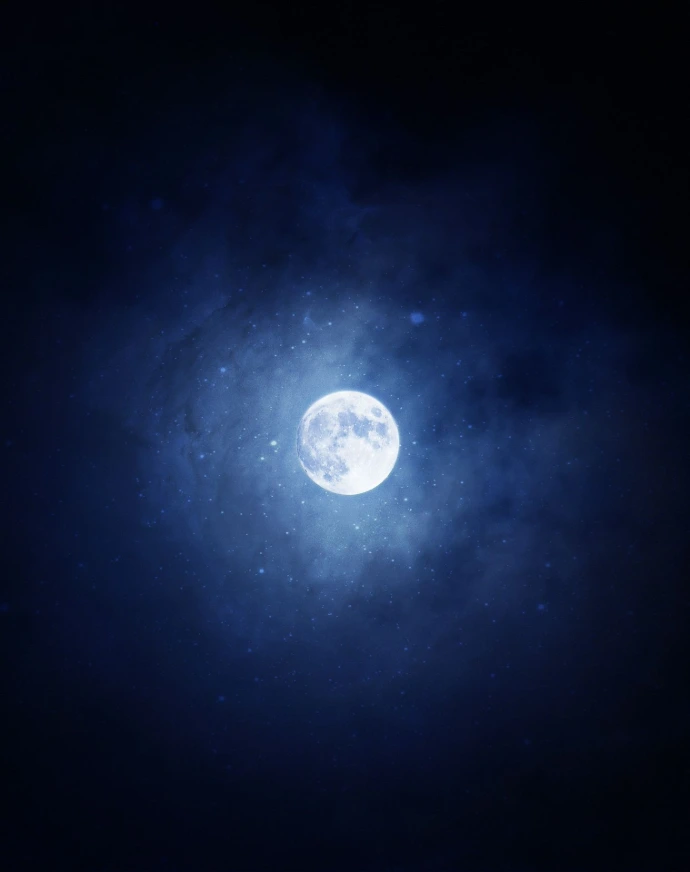 a moon in the sky